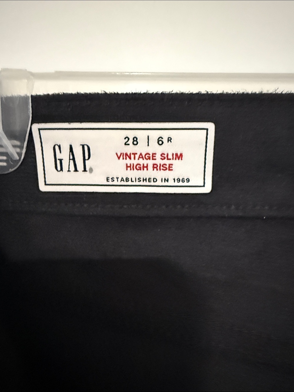 GAP Vintage Slim High Rise pants - faux leather Black